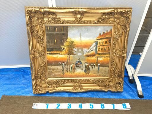EA287)絵画 額縁 アンティーク調 エジプト輸入品 幅：約88,5cm 高さ：約78cm 奥行：約5cm 中古品【取りに来られる方限定】