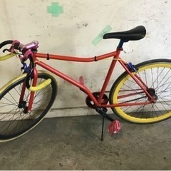 558★岐阜発　△HIGH VOLTAGE/ハイボルテージ/ピストバイク/シングルスピード/自転車/走行確認/傷汚れ有り/サイズ530/現状品　R5.10/11★y