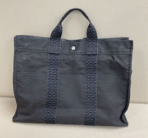 HERMES エルメス エールラインMM キャンバス トート ハンドバッグ
