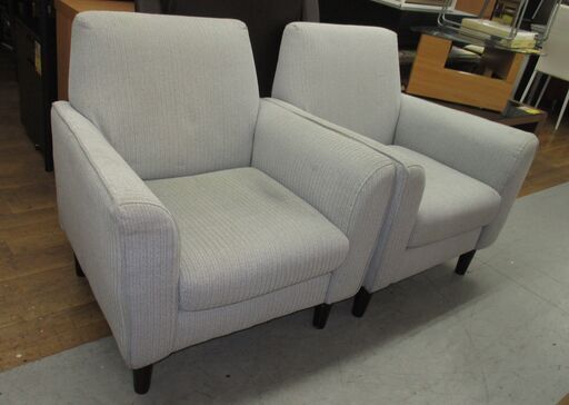 R065 NITORI 1Pソファ、2点セット、布製 幅80cm Used