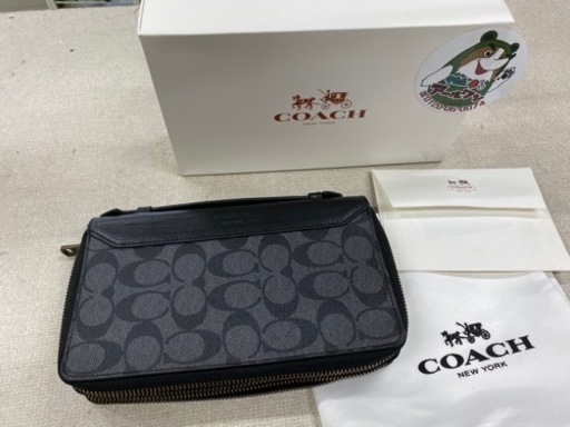 入荷!【ブランド】男性用COACH  オーガナイザー  ダブルジップ【ブランド品高価買取アールワン田川】