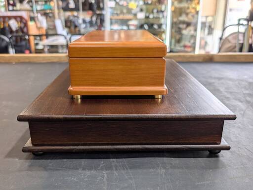 サンキョー オルフェウス マホガニー材 木製オルゴールSankyo