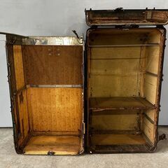 希少『Excelsior USA』 エクセルシオール ワードローブトランク ドラッカーワードローブ 衣装ケース ヴィンテージトランク トランクケース 収納箱 大型 USA製 ヴィンテージ ビンテージ アンティーク 