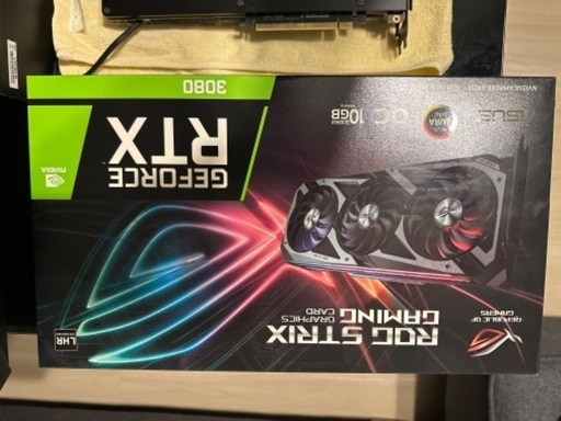 ASUS ROG STRIX GEFORCE RTX3080グラフィックボード サーマルテイク水枕