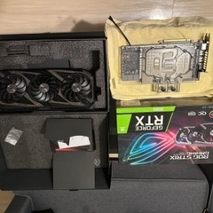 ASUS ROG STRIX GEFORCE RTX3080グラフィックボード サーマルテイク水枕