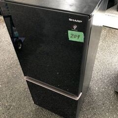 NO 209 🌈福岡市内配送設置無料✨🌈 SJ-GD14E-B 冷蔵庫 プラズマクラスター冷蔵庫 ピュアブラック [2ドア /右開き/左開き付け替えタイプ /137L]