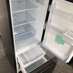 NO 216 🌈福岡市内配送設置無料✨🌈 2022年　ハイセンス 冷蔵庫 幅48.1cm 162L ブラック HR-D15FB 2ドア 右開き 自動霜取り コンパクト