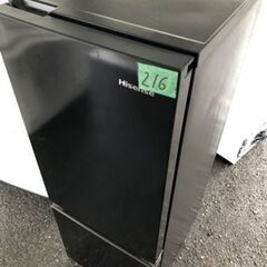 NO 216 🌈福岡市内配送設置無料✨🌈 2022年　ハイセンス 冷蔵庫 幅48.1cm 162L ブラック HR-D15FB 2ドア 右開き 自動霜取り コンパクト