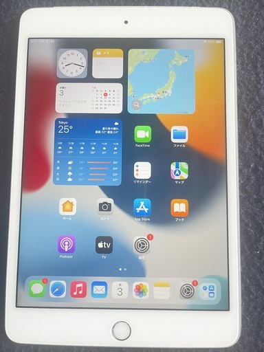 ipad mini 4 Ａ1550 silver wi-fi+cell １６GB　SIMフリー バッテリー８２%
