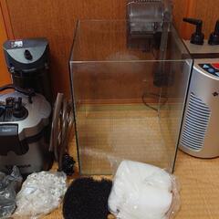 水槽クーラー、外部フィルター、水槽