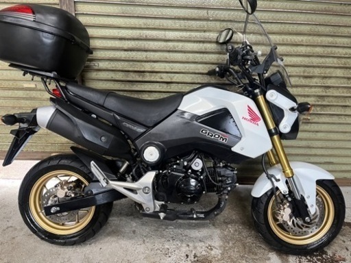 ホンダ　グロム/GROM 　2015年式　フロントスクリーン・リアボックス！　JC61　エンジン始動・灯火類OK！