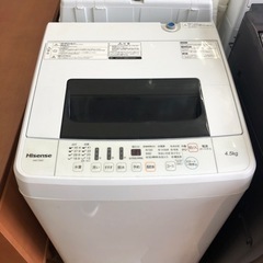 安心の6ヶ月保証付！！Hisense 全自動洗濯機　2019年製　4.5kg 売ります！取りに来れる方限定！