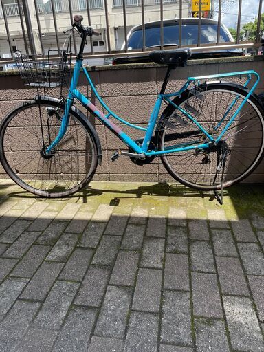 リサイクルショップどりーむ荒田店 No1331 自転車　シティサイクル　２７インチ　ギア切り替え付き♪　LEDオートライト付き♪　乗りやすいフラットハンドル♪