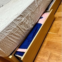 照明付き 収納付き コンセント付き 家具 ベッド シングルベッド