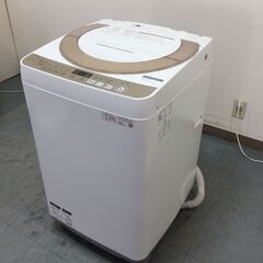 JT9093【SHARP/シャープ 7.0㎏洗濯機】2019年製 ES-KS70U 家電 洗濯 簡易乾燥付