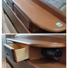 【愛品倶楽部柏店】 収納付きセミダブルベッド 「F:マルミツ(ニトリ) 」「M:シーリー モノグラム5000」