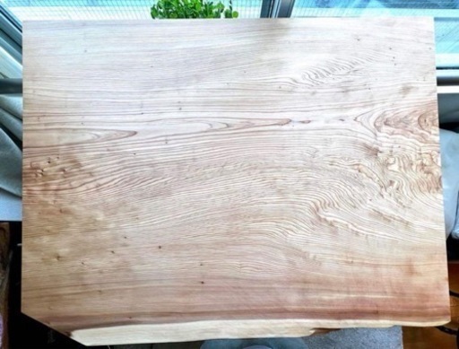 耳付き杉一枚板（デスク用 ）天板 未使用品、横100cm 縦75-85cm