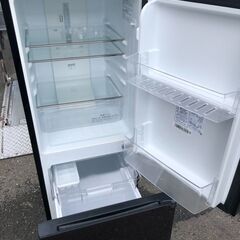 NO 246 🌈北九州市内配送設置無料✨🌈　2019年　ハイセンス 【右開き】154L 2ドア ノンフロン冷蔵庫 エディオンオリジナル ダークブラウン HR-G1501 