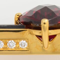 田崎(TASAKI) K18 ロードライトガーネット・黑蝶貝・ダイヤモンド