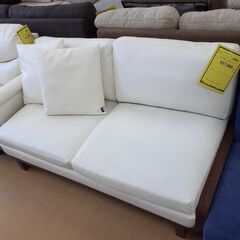 U2063】☆シギヤマ家具 二人掛けソファー ホワイト