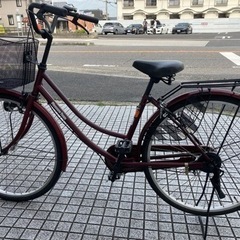【26インチ自転車】変速なし　前後新品ブリヂストンタイヤ❗️チェーン、鍵、前カゴ新品❗️スペアキーあり　若林自転車　浜大津店　SALE中❗️