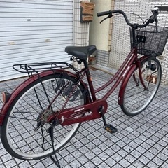【26インチ自転車】変速なし　前後新品ブリヂストンタイヤ❗️チェーン、鍵、前カゴ新品❗️スペアキーあり　若林自転車　浜大津店　SALE中❗️