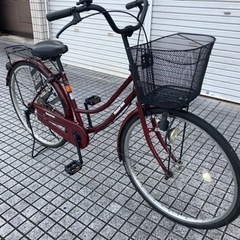【26インチ自転車】変速なし　前後新品ブリヂストンタイヤ❗️チェーン、鍵、前カゴ新品❗️スペアキーあり　若林自転車　浜大津店　SALE中❗️