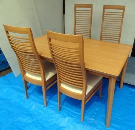 ニトリ 4人用ダイニングテーブル(DTロレイン135LBR) 幅135cm 椅子4客セット 店頭引取りOK☆札幌市白石区/札幌及び近郊限定自社配送/倉庫保管