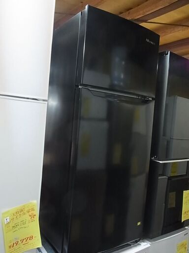 Hisense　ハイセンス　2ドア冷凍冷蔵庫　120L　HR-B12J1B　2022年製　ブラック　黒