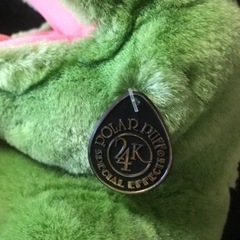 24Kpolarpuffポーラーパフ プレイトーキン パペットカエル ぬいぐるみ