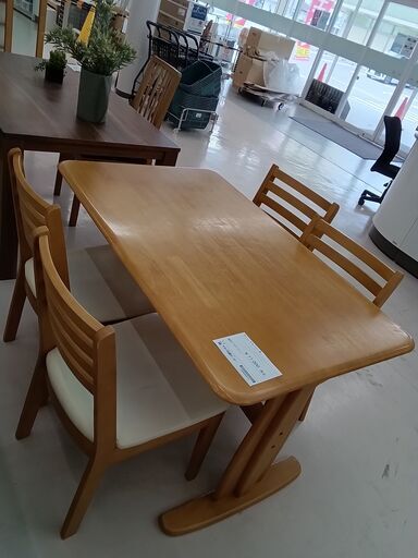 ★ジモティ割あり★  ダイニングセット ベージュ W120×D75×H70 クリーニング済み TC3223
