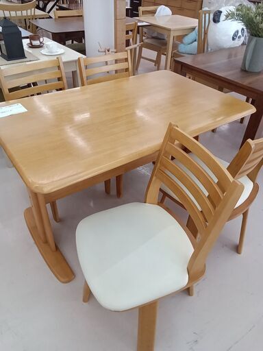 ☆ジモティ割あり☆ ダイニングセット ベージュ W120×D75×H70 