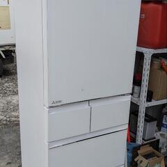 三菱 5ドア冷凍冷蔵庫 MR-B46C-W 2017年製 右開き ガラスドア