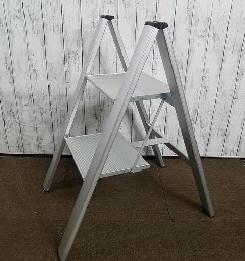 【極美品】長谷川工業 NARROW STEP  薄型アルミステップ  スリムステップ 2段  踏台
