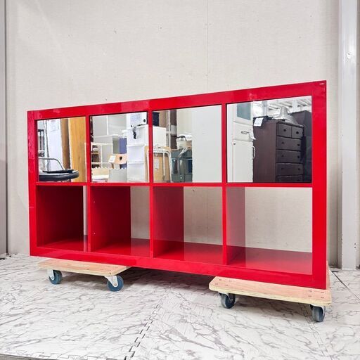 18512  IKEA 2段　ワイド　オープンラック　シェルフ   ◆大阪市内・東大阪市他 6,000円以上ご購入で無料配達いたします！◆ ※京都・高槻・枚方方面◆神戸・西宮・尼崎方面◆生駒方面、大阪南部方面　それぞれ条件付き無料配送あり！