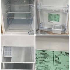 S271 ⭐ HISENSE 2ドア冷蔵庫（135L 右開き）22年製 HR-D1304 ⭐動作確認済⭐クリーニング済