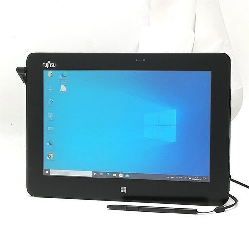 激安 即使用可 日本製 タブレット 10.1型ワイド 富士通 ARROWS Tab Q555/K32 中古美品 Atom Wi-Fi Bluetooth Webカメラ Windows10 Office済