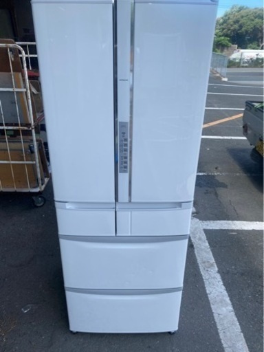 福岡市内配送設置無料✨　日立 HITACHI 冷蔵庫 真空チルド （475L・フレンチドア） 6ドア パールホワイト R-FR48M4 W