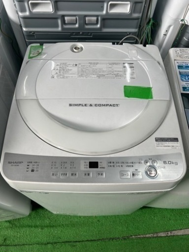 早い者勝ち大セール‼️‼️＋ご来店時、ガン×2お値引き‼️SHARP(シャープ) 2017年製 6.0kg 洗濯機