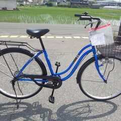 SOUTERNPORT　２６インチ　シングル　軽快車　ママチャリ　青/黒【219】