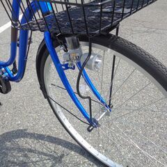 SOUTERNPORT　２６インチ　シングル　軽快車　ママチャリ　青/黒【219】