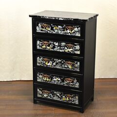 螺鈿　収納　引き出し5段 螺鈿収納引き出し5段