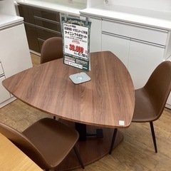 KG-12【新入荷 アウトレット】ダイニング4点セット 昇降機能付き ブラウン