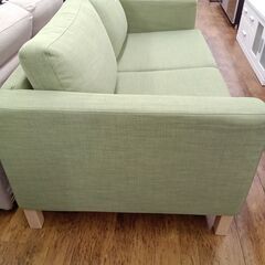☆ジモティ割あり☆ ソファー グリーン H64×D91×W165 クリーニング済み 