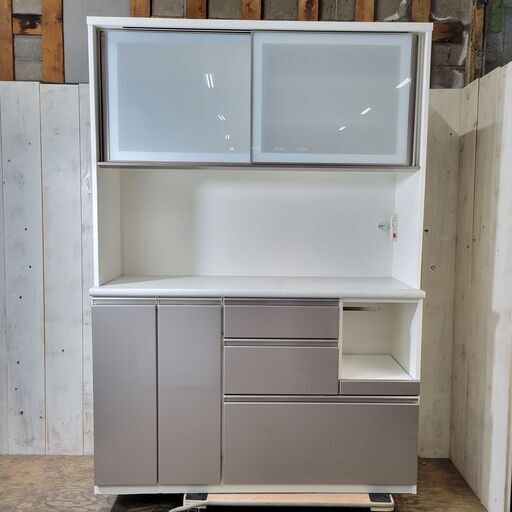 ニトリ キッチンボード アルミナ2 シルバー×ホワイト 約W1400 ニトリ キッチンボード アルミナ2 シルバー×ホワイト 約W1400