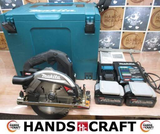 マキタ　makita　HS001G　充電式マルノコ　※安全装置破損有　バッテリ40V  2.5Ah二個/充電器付き　中古品　【ハンズクラフト宜野湾店】