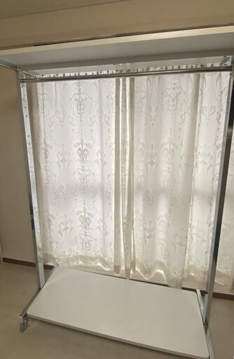 上下棚付き モダン頑丈ハンガーラック シングル 幅120cm x 2個