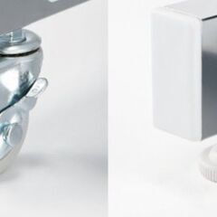 上下棚付き モダン頑丈ハンガーラック シングル 幅120cm x 2個