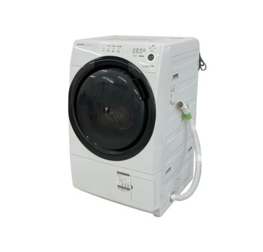 SHARP シャープ ES-S7F WL ドラム式 洗濯 乾燥機 洗濯機 左開き 2021年製 家電 中古
