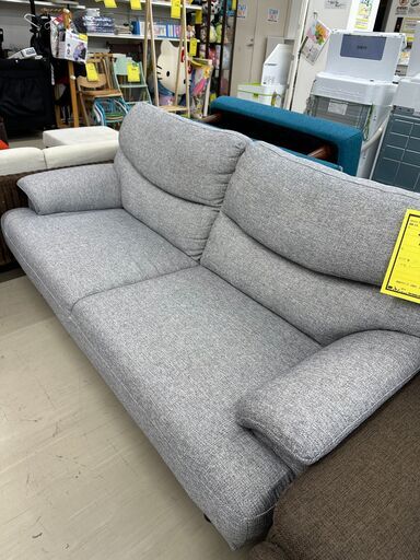 ジモティ来店特価!!　2人掛けソファー　グレー　J-0718